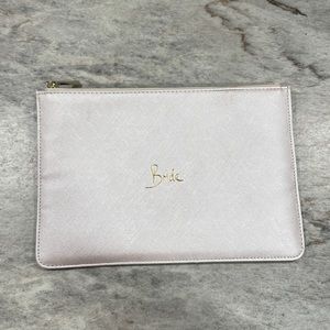 Bride Gold and Champagne White Wristlet/ Storage for Wedding. Perfect gift!